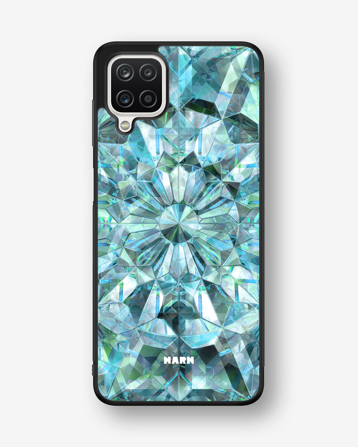 Samsung Galaxy A12 Hard Case – Green Crystals - View 1