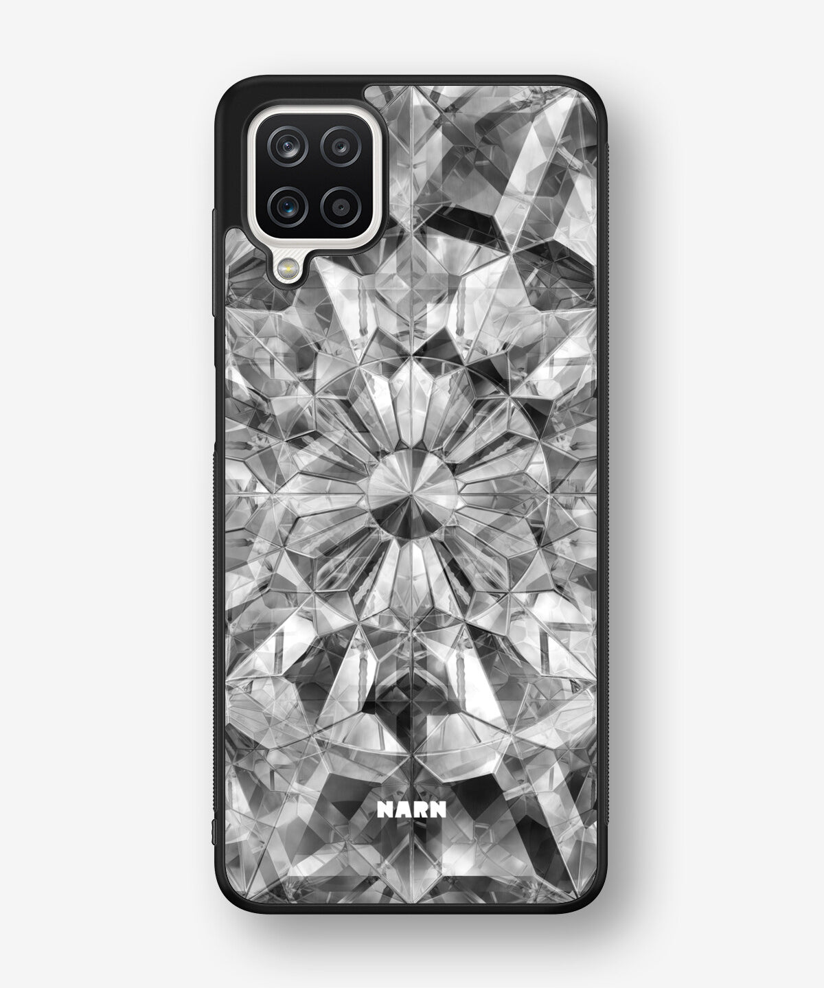 Samsung Galaxy A12 Hard Case – Grey Crystals - View 1