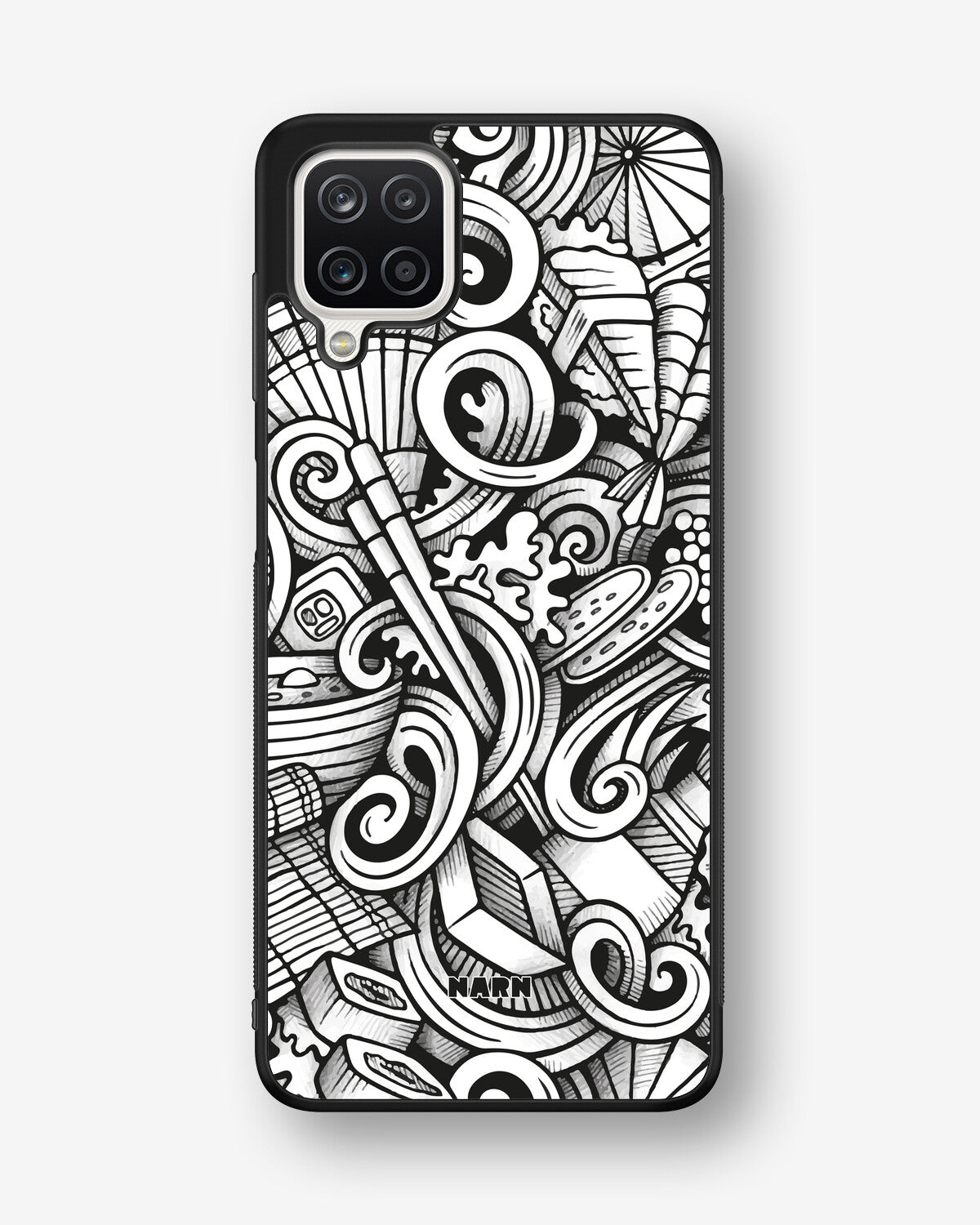 Samsung Galaxy A12 Hard Case – Japanese Pattern - View 1