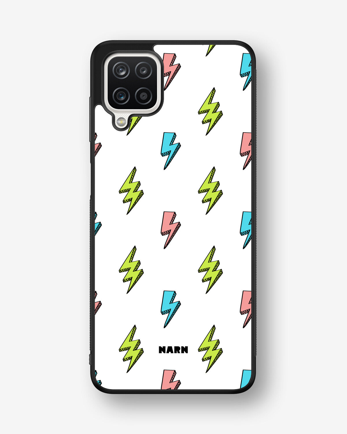 Samsung Galaxy A12 Hard Case – Lightning Bolts - View 1