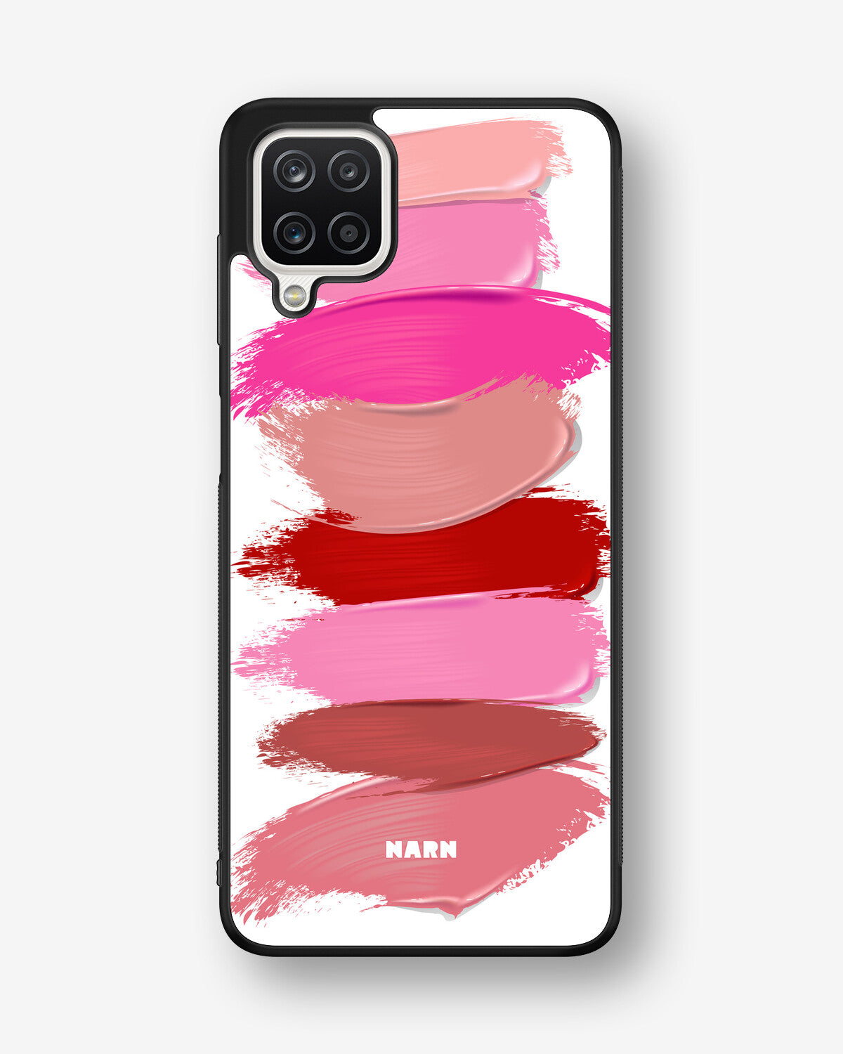 Samsung Galaxy A12 Hard Case – Lipstick Smears - View 1