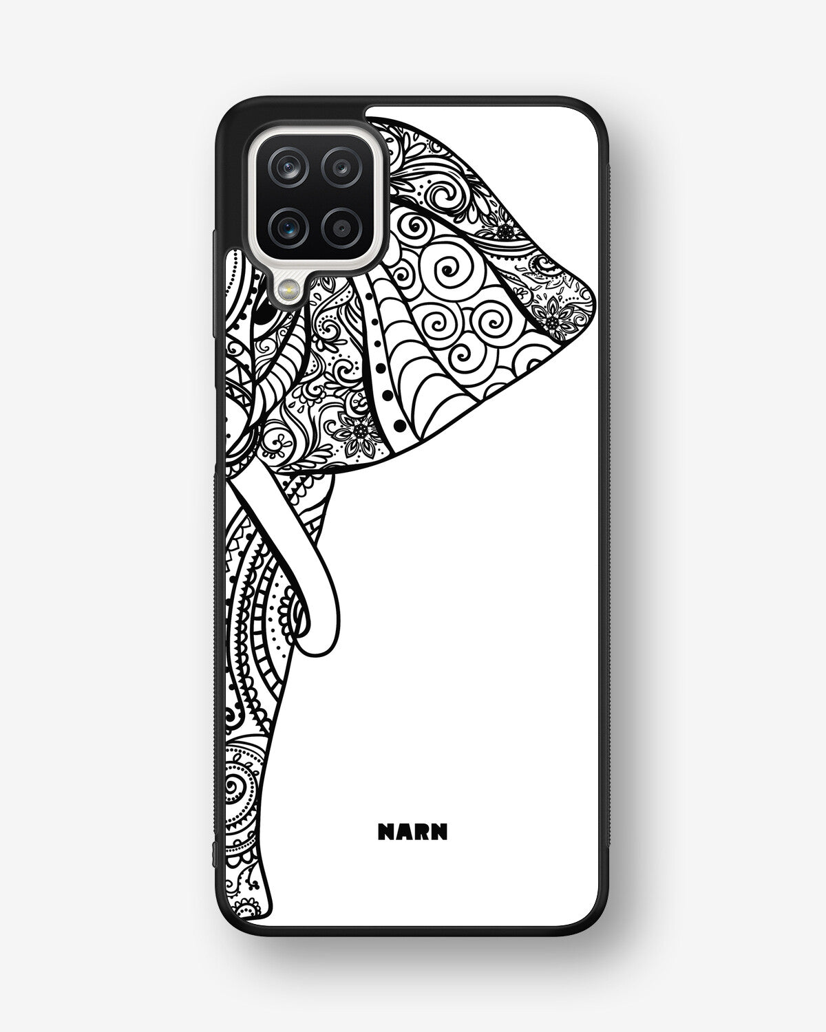 Samsung Galaxy A12 Hard Case – Mandala Elephant - View 1