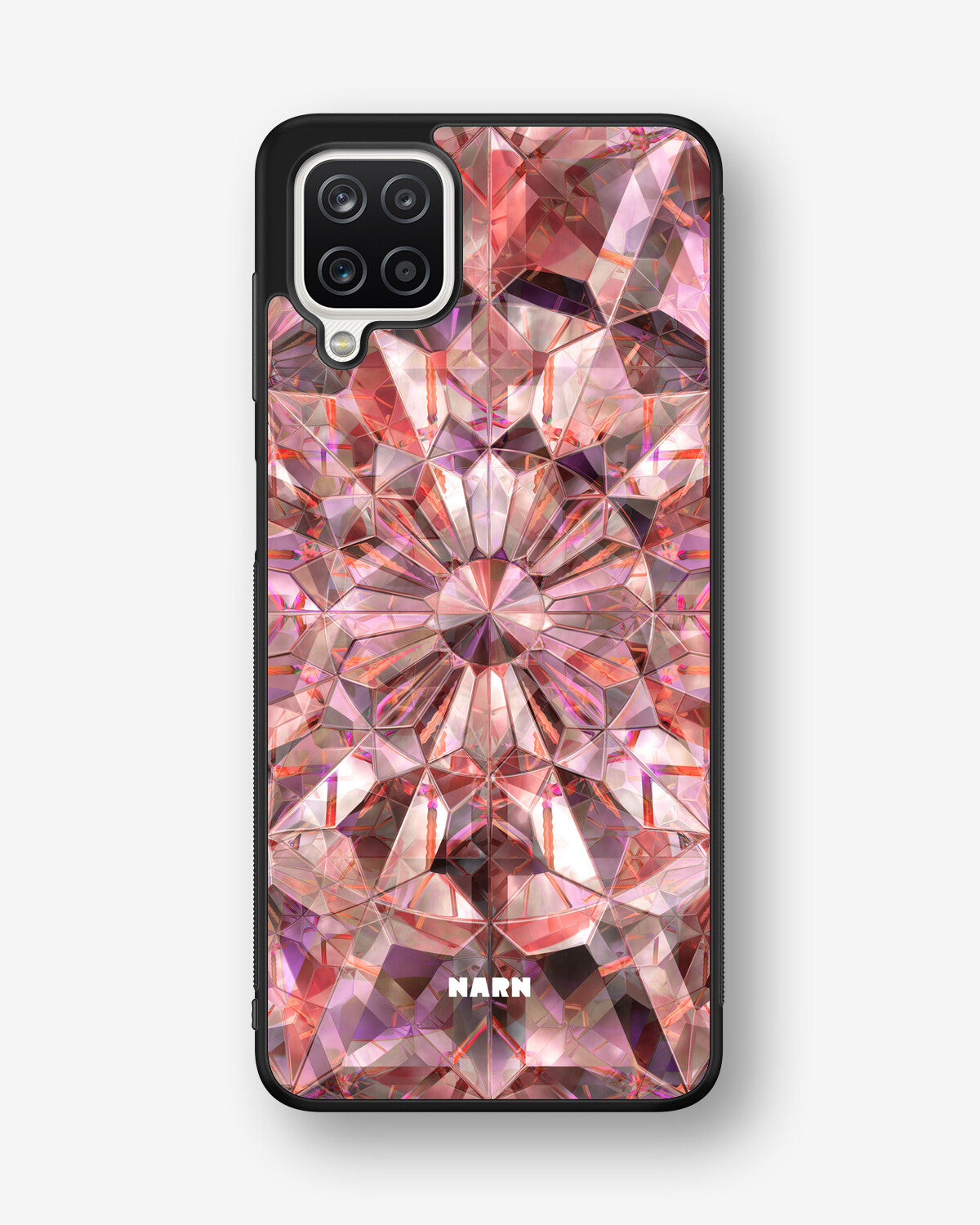 Samsung Galaxy A12 Hard Case – Pink Crystals - View 1