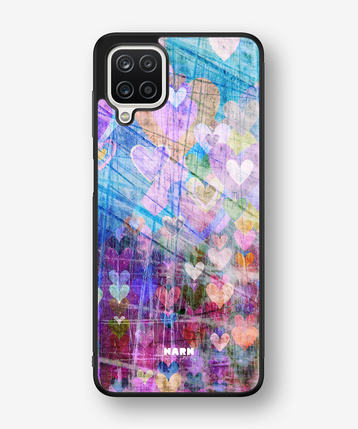Samsung Galaxy A12 Hard Case – Purple Hearts - View 1