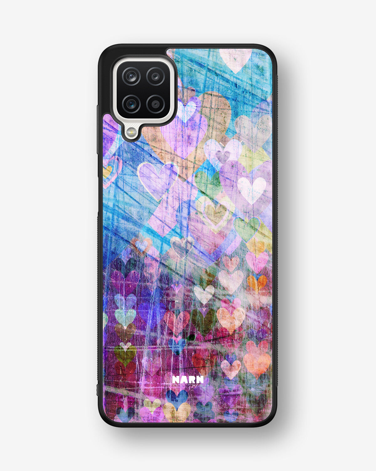 Samsung Galaxy A12 Hard Case – Purple Hearts - View 1