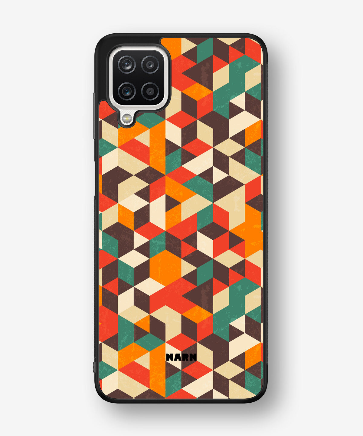 Samsung Galaxy A12 Hard Case – Retro Geometric - View 1