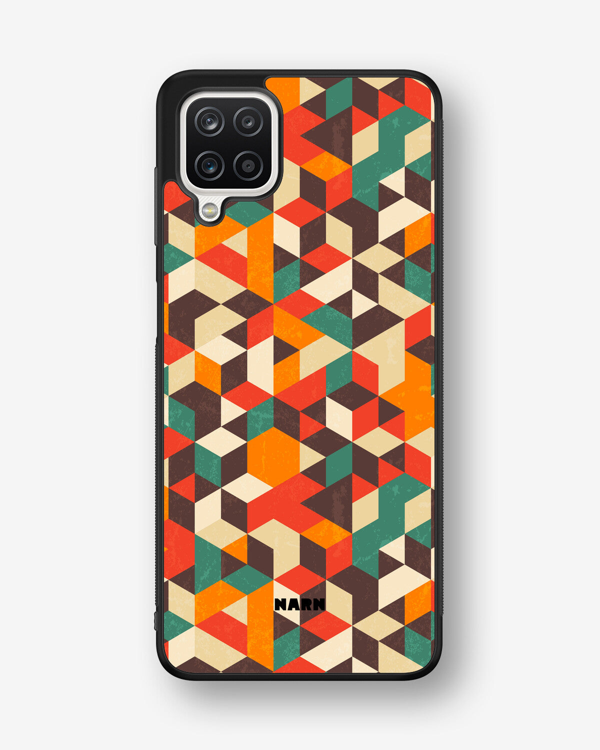 Samsung Galaxy A12 Hard Case – Retro Geometric - View 1