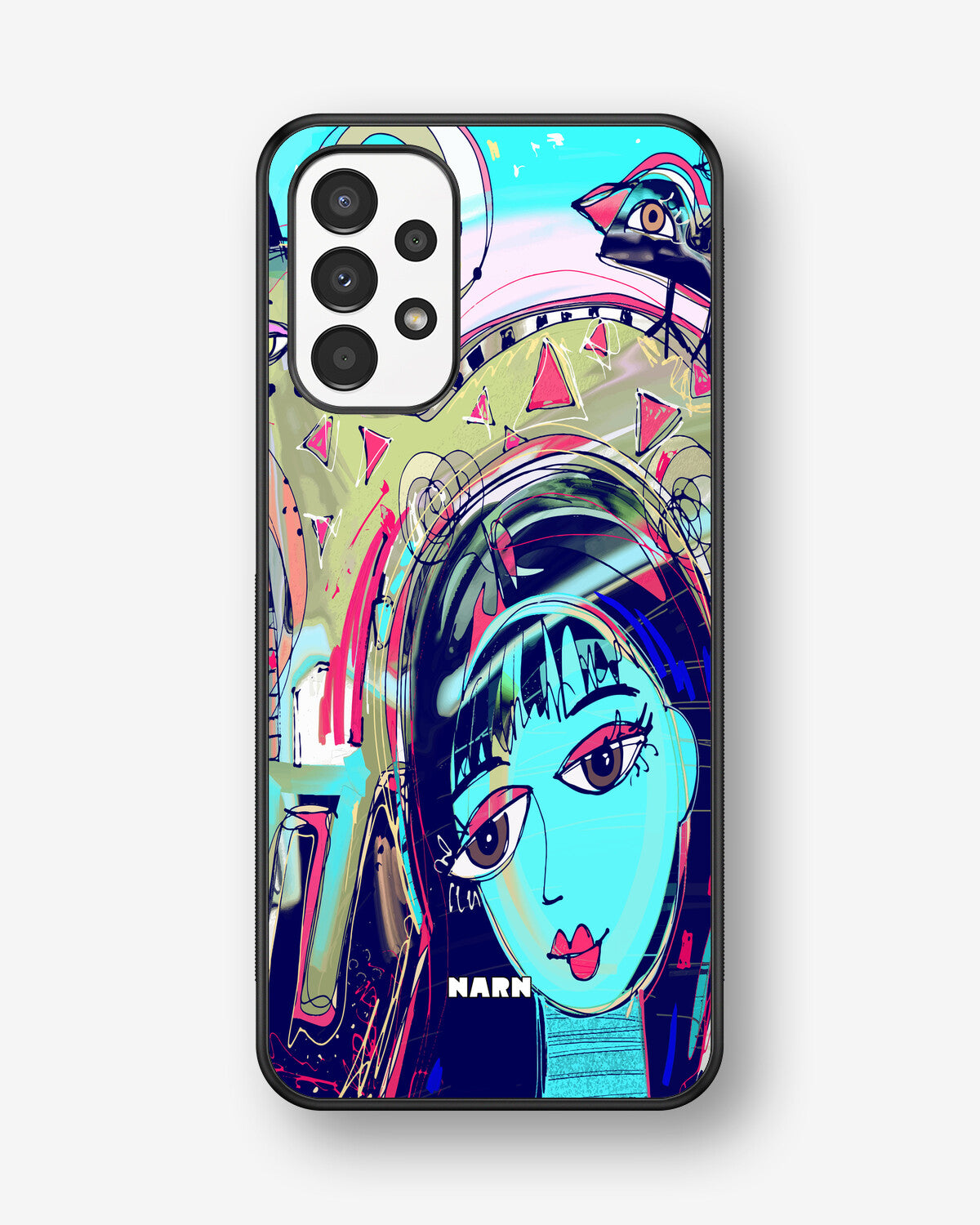 Samsung Galaxy A13 Hard Case – Abstract Cat - View 1