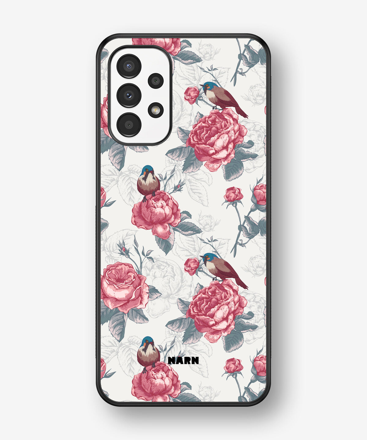 Samsung Galaxy A13 Hard Case – Birds Among Roses - View 1