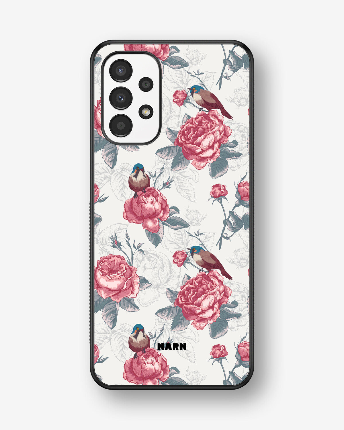 Samsung Galaxy A13 Hard Case – Birds Among Roses - View 1