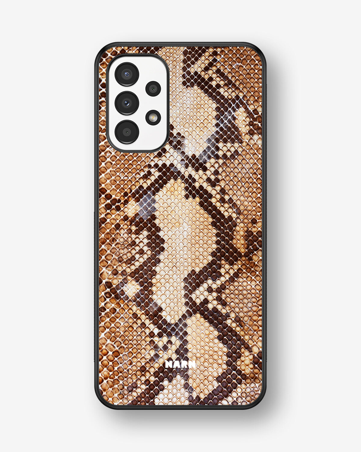 Samsung Galaxy A13 Hard Case – Brown Snakeskin - View 1