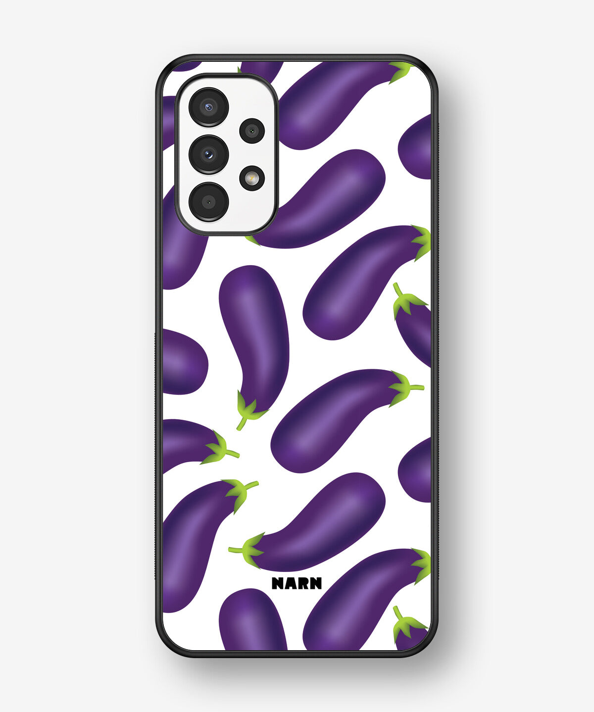 Samsung Galaxy A13 Hard Case – Eggplant Pattern - View 1