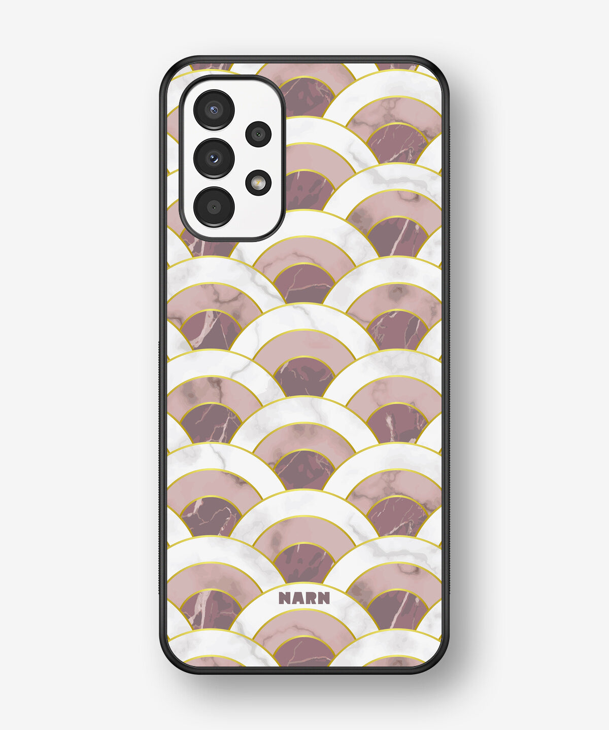 Samsung Galaxy A13 Hard Case – Pink Marble Waves - View 1