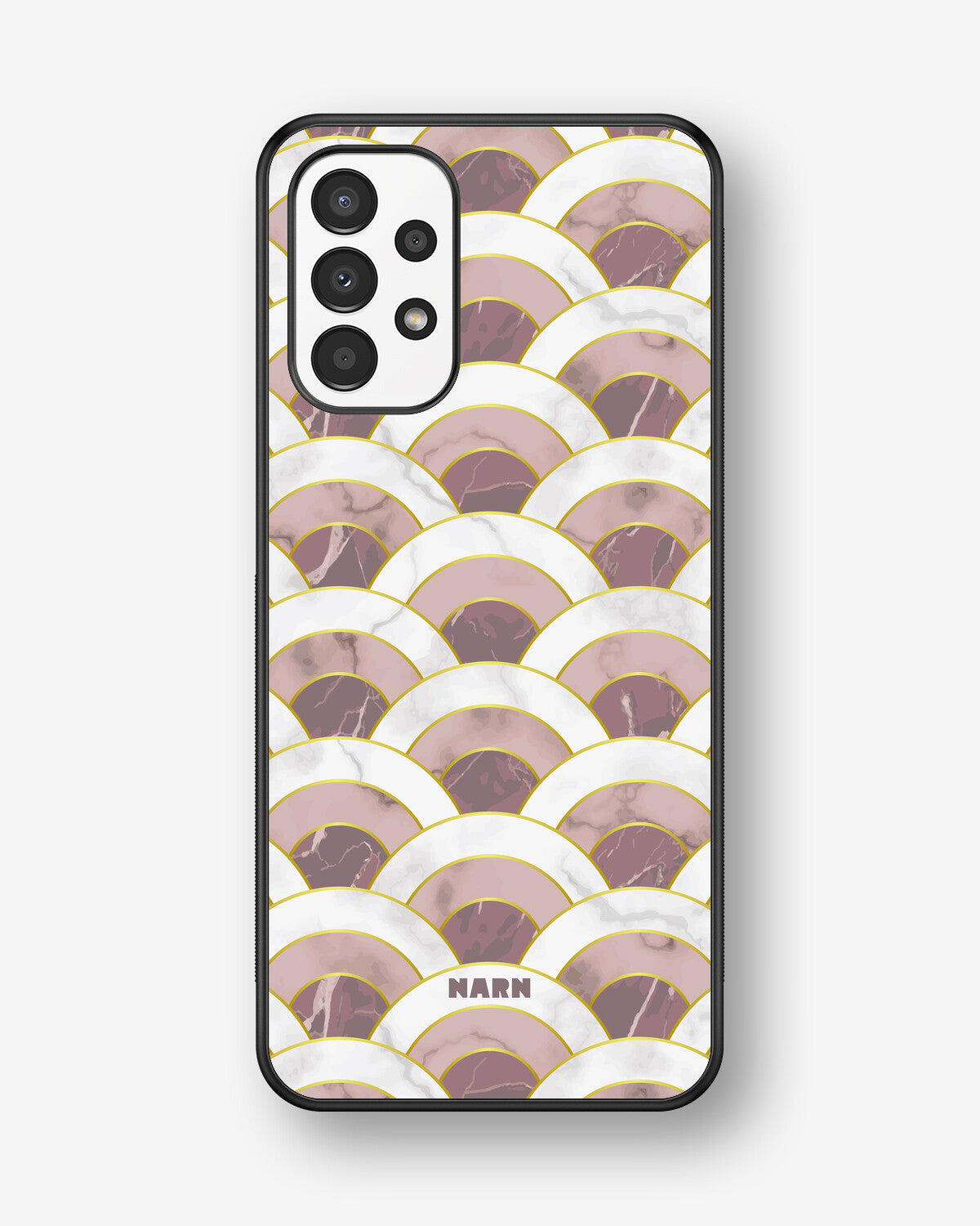 Samsung Galaxy A13 Hard Case – Pink Marble Waves - View 1