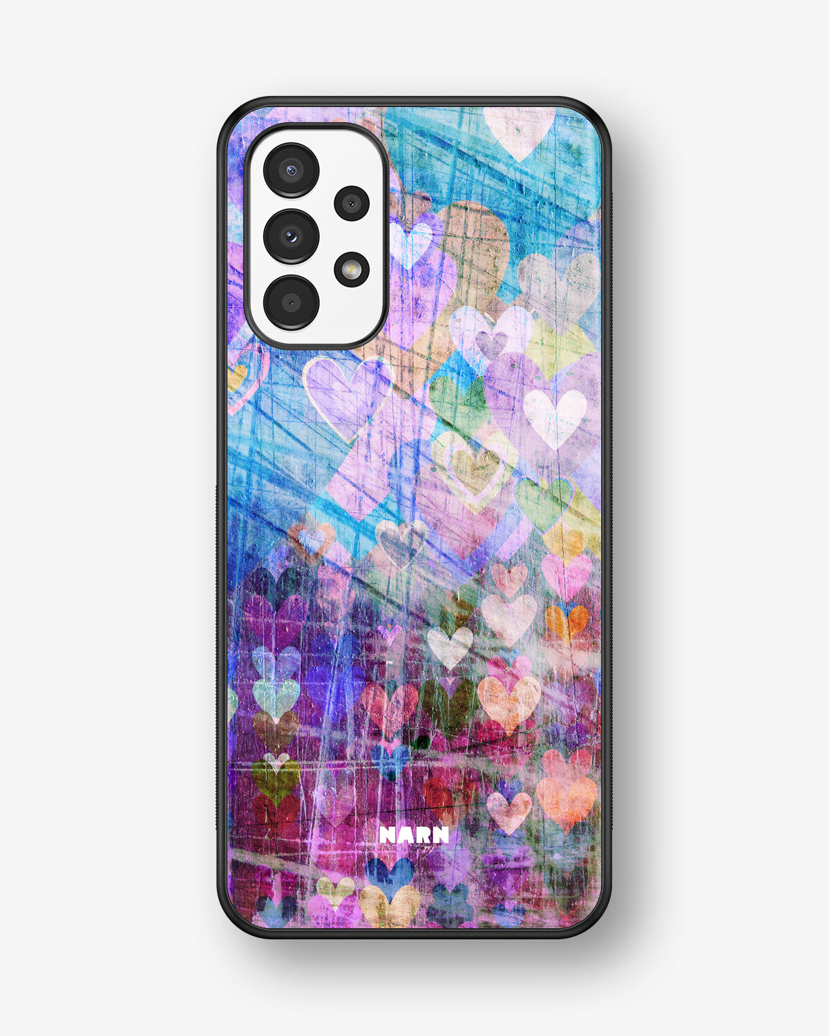 Samsung Galaxy A13 Hard Case – Purple Hearts - View 1