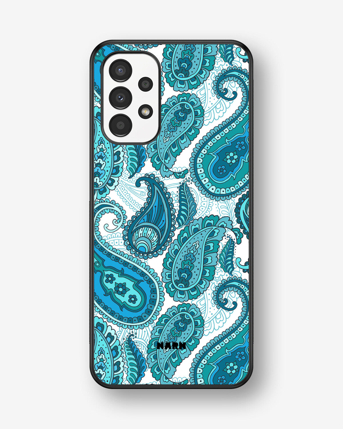 Samsung Galaxy A13 Hard Case – Turquoise Paisley - View 1