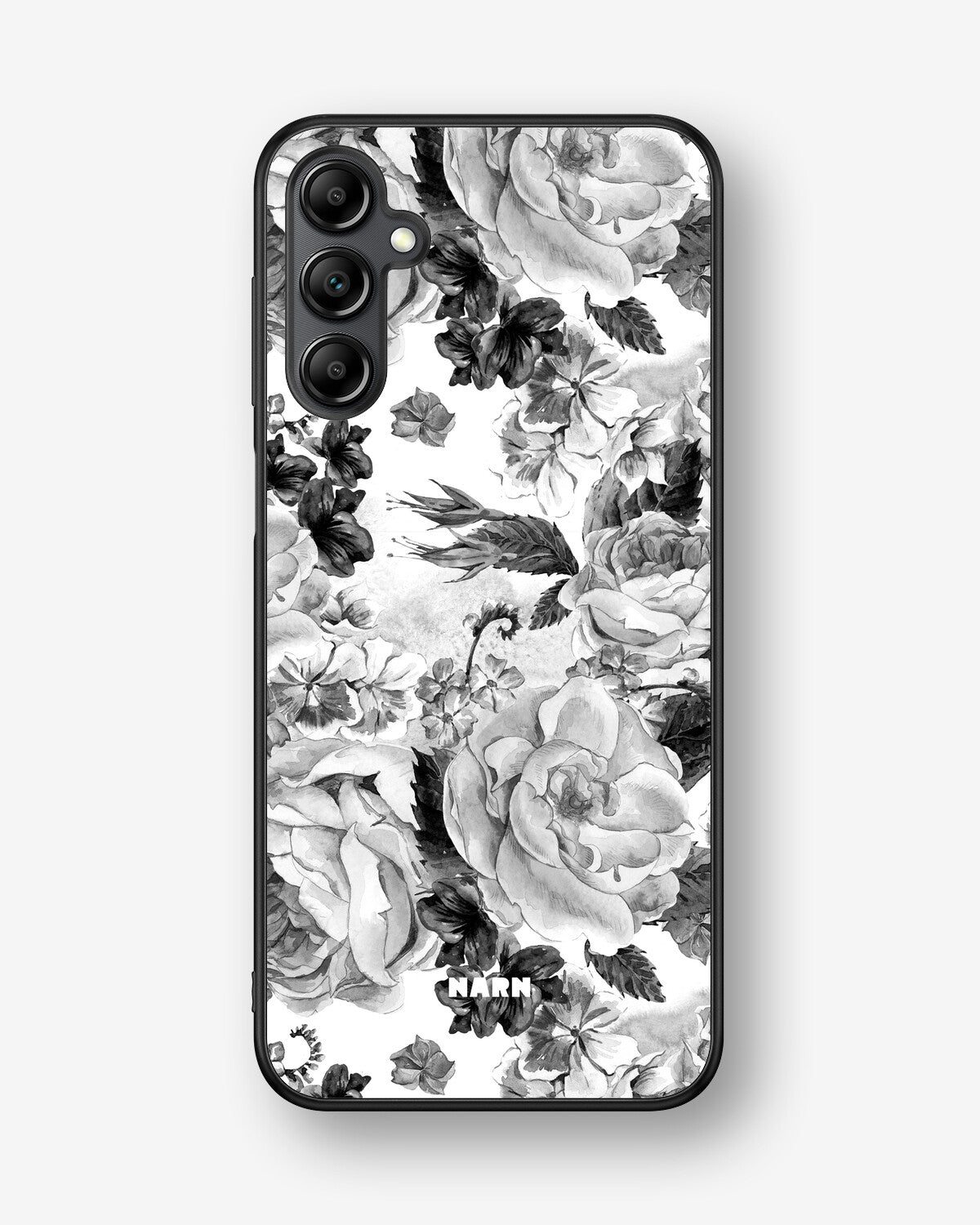 Samsung Galaxy A14 Hard Case – Black & White Bloom - View 1