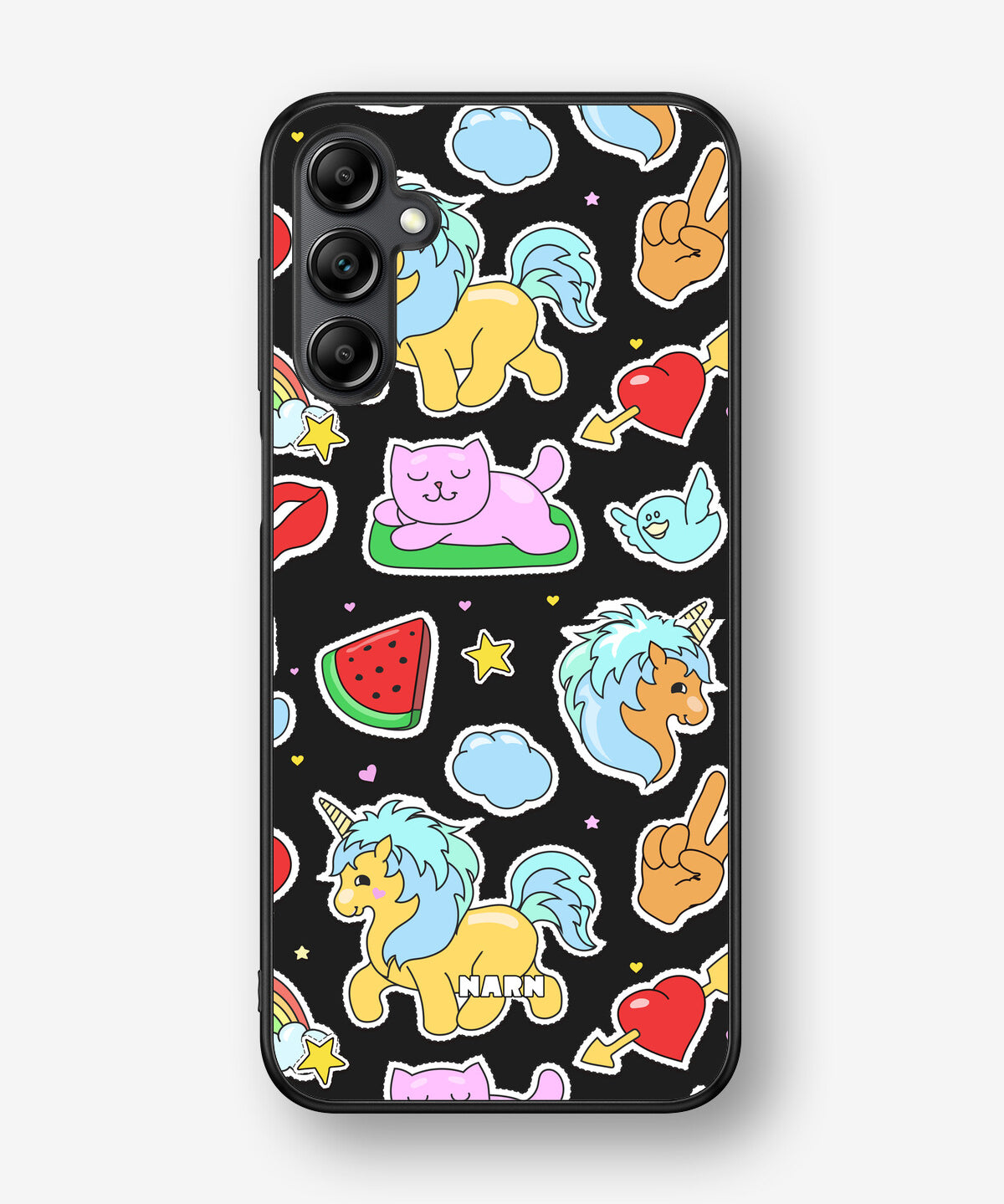 Samsung Galaxy A14 Hard Case – Cute Stickers - View 1