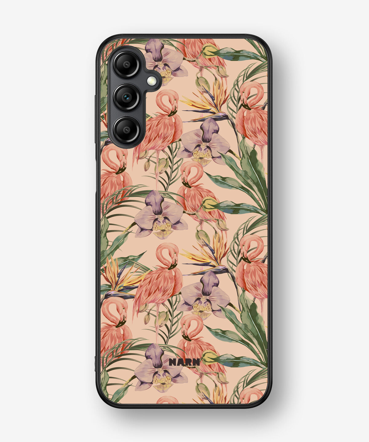 Samsung Galaxy A14 Hard Case – Flamingos & Flowers - View 1