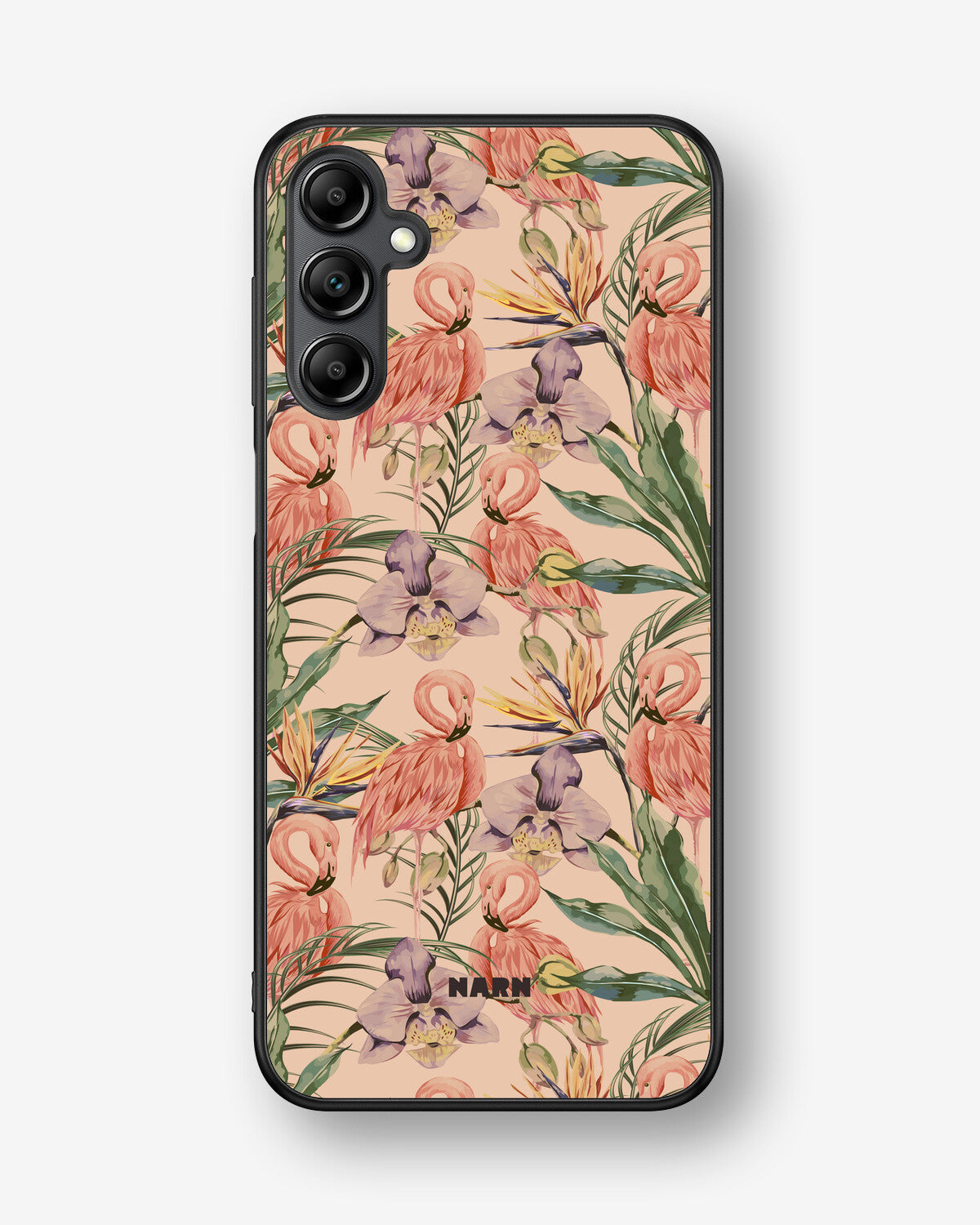 Samsung Galaxy A14 Hard Case – Flamingos & Flowers - View 1