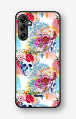 Samsung Galaxy A14 Hard Case – Flowered Skulls - View 1