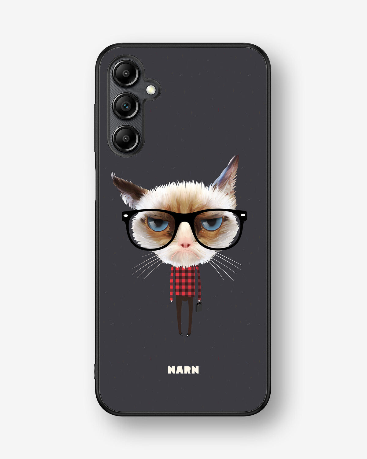 Samsung Galaxy A14 Hard Case – Hipster Cat - View 1