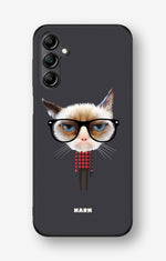Samsung Galaxy A14 Hard Case – Hipster Cat - View 1