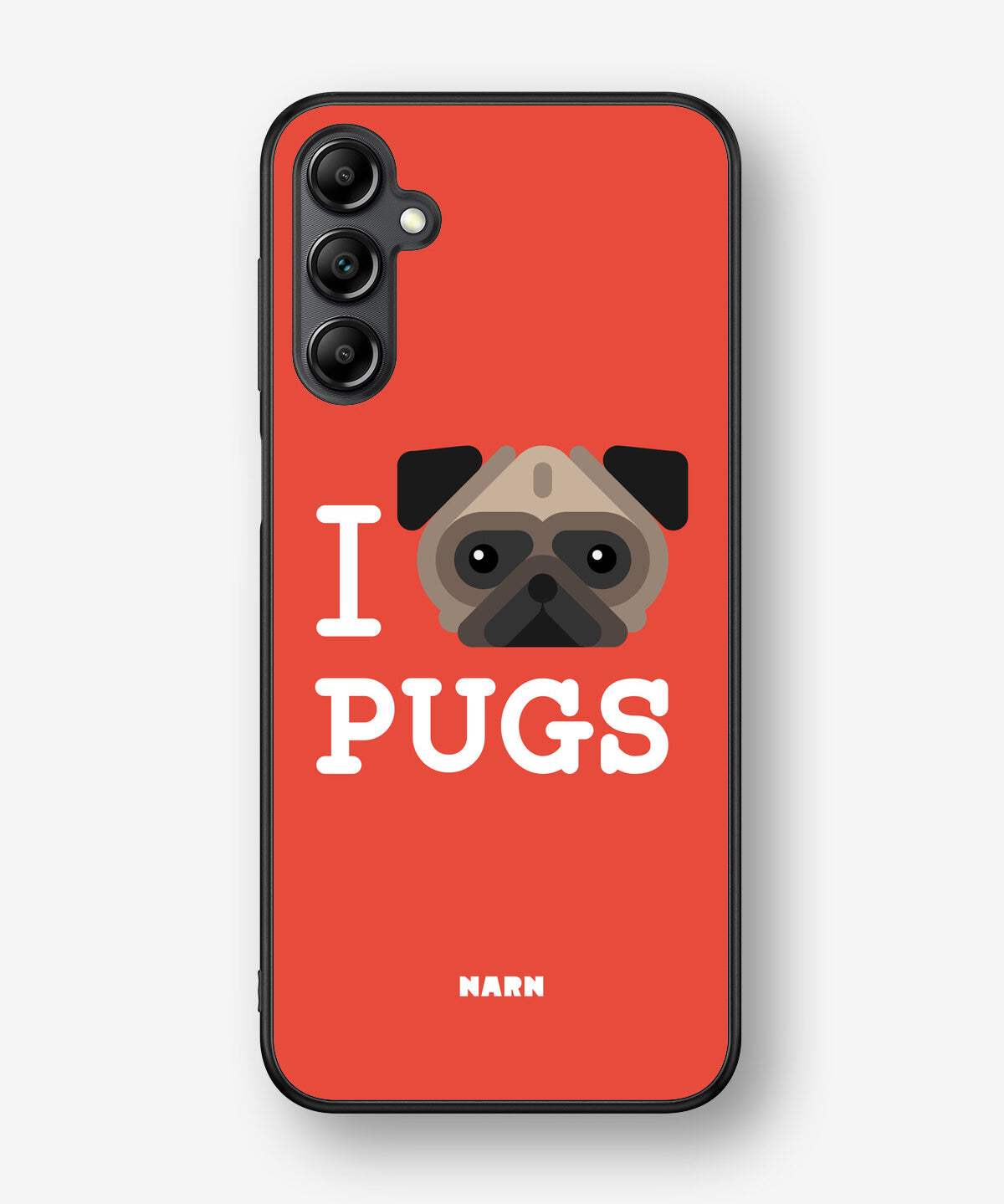 Samsung Galaxy A14 Hard Case – I Love Pugs - View 1