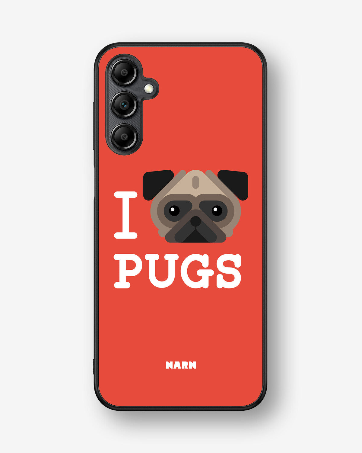 Samsung Galaxy A14 Hard Case – I Love Pugs - View 1