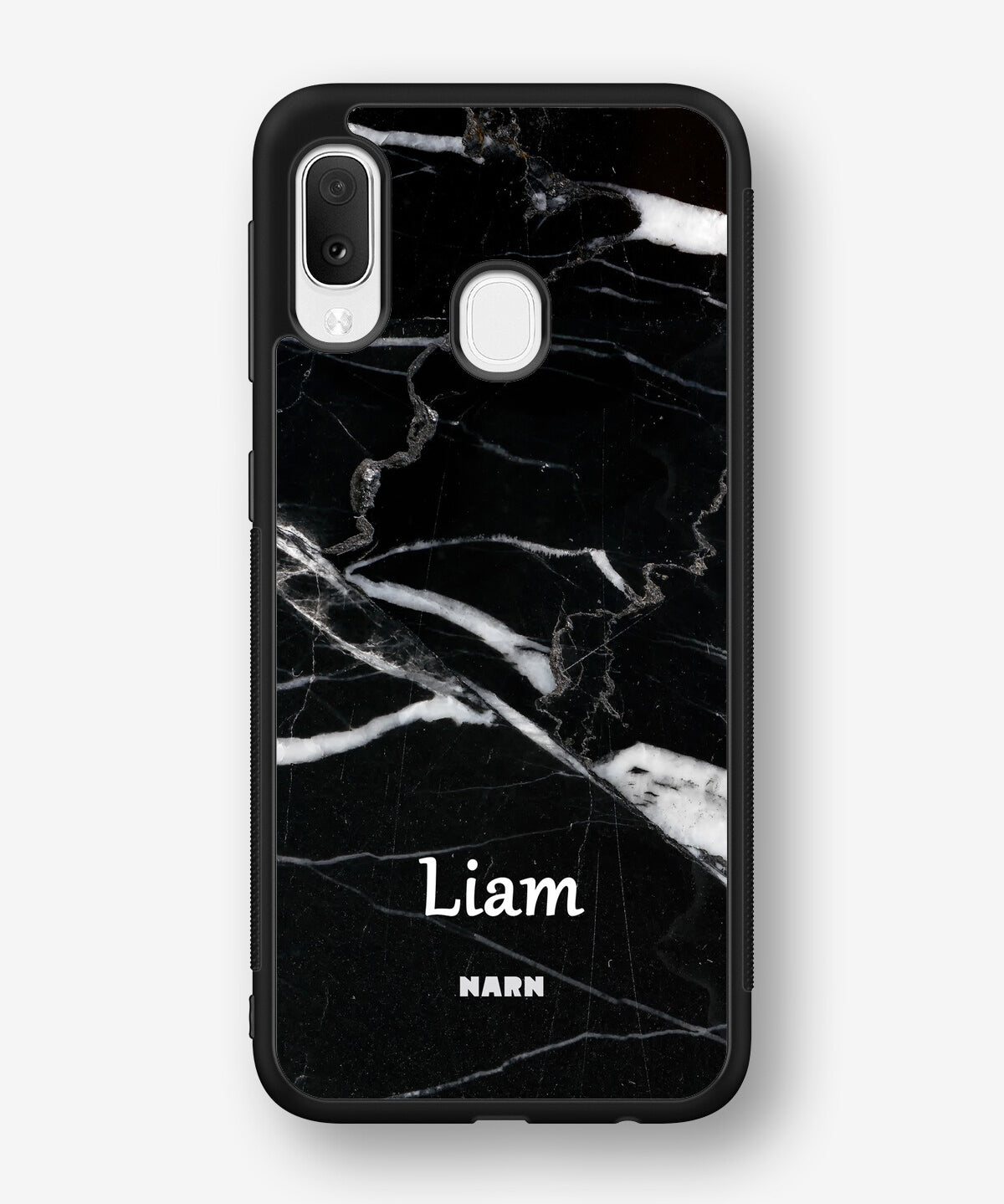 Samsung Galaxy A20e Hard Case – Custom - Black Marble - View 1