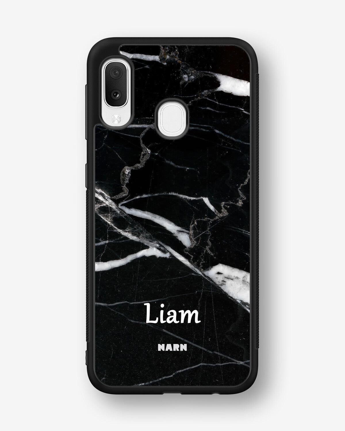 Samsung Galaxy A20e Hard Case – Custom - Black Marble - View 1