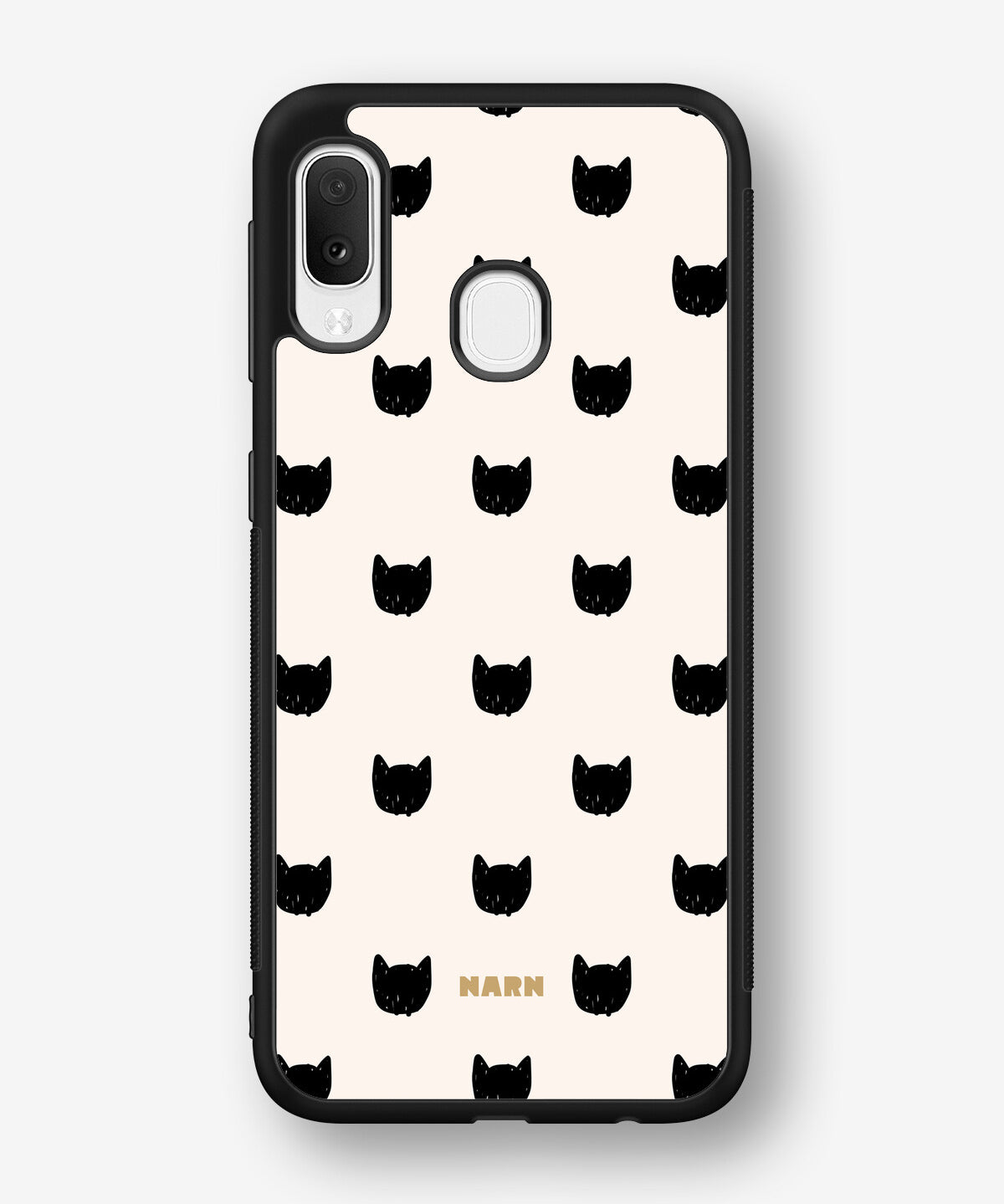 Samsung Galaxy A20e Hard Case – Kitty Dots - View 1