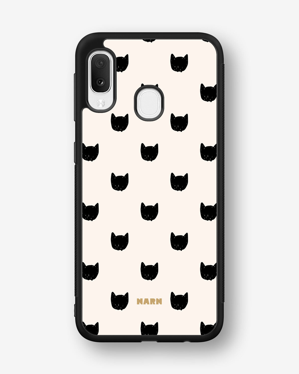Samsung Galaxy A20e Hard Case – Kitty Dots - View 1