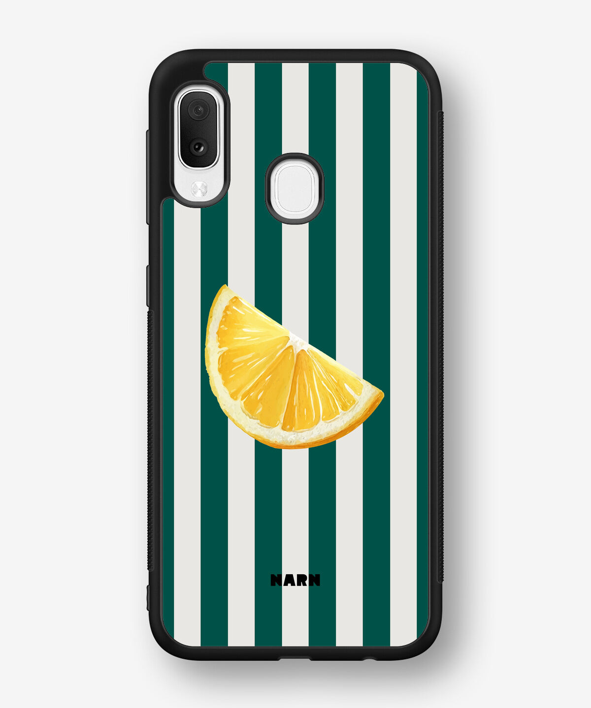 Samsung Galaxy A20e Hard Case – Lemon Stripes - View 1