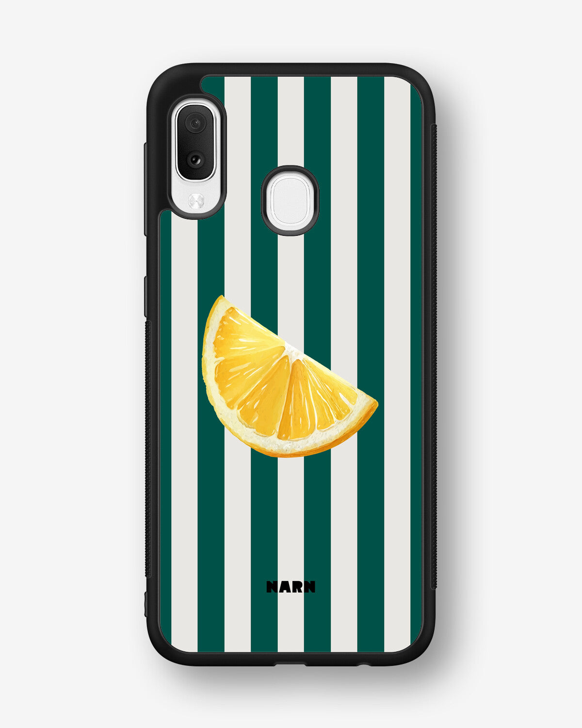 Samsung Galaxy A20e Hard Case – Lemon Stripes - View 1