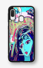 Samsung Galaxy A20e Hard Case – Abstract Cat - View 1