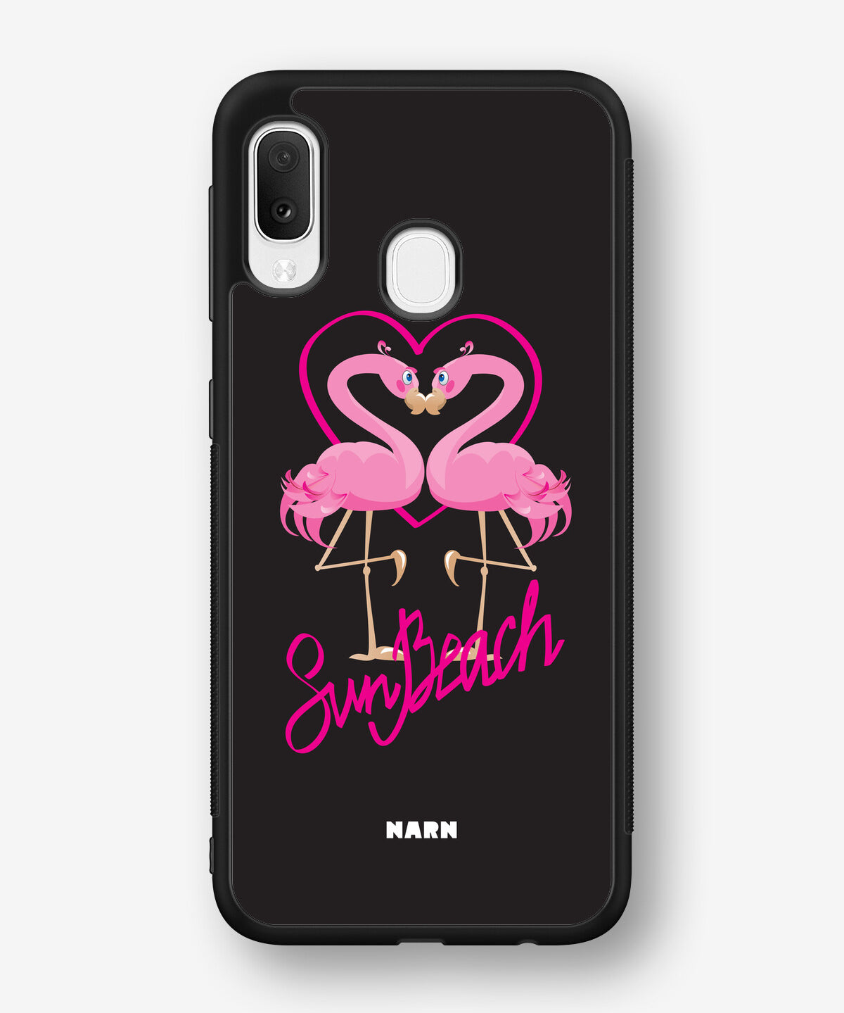 Samsung Galaxy A20e Hard Case – Beach Flamingo - View 1