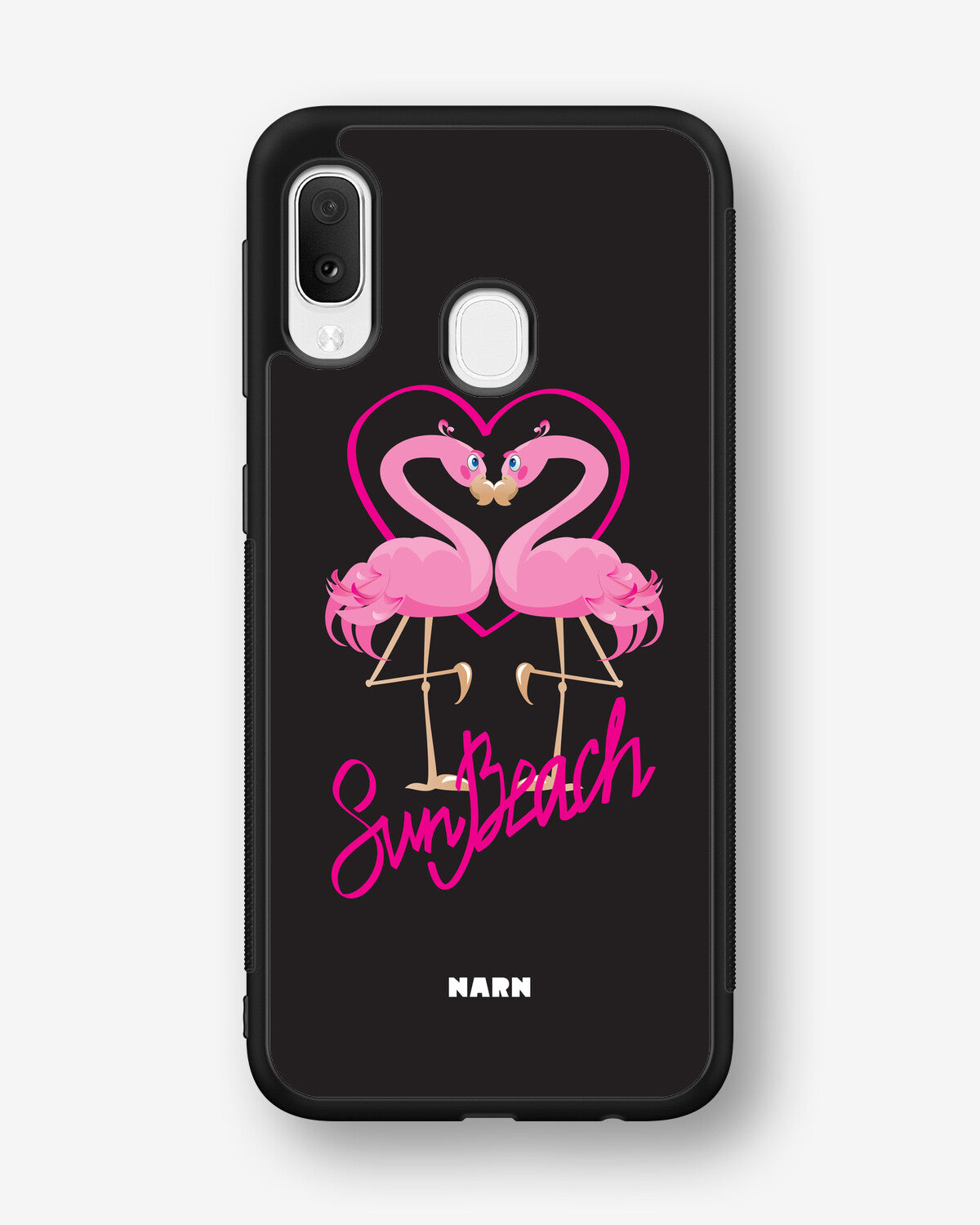 Samsung Galaxy A20e Hard Case – Beach Flamingo - View 1