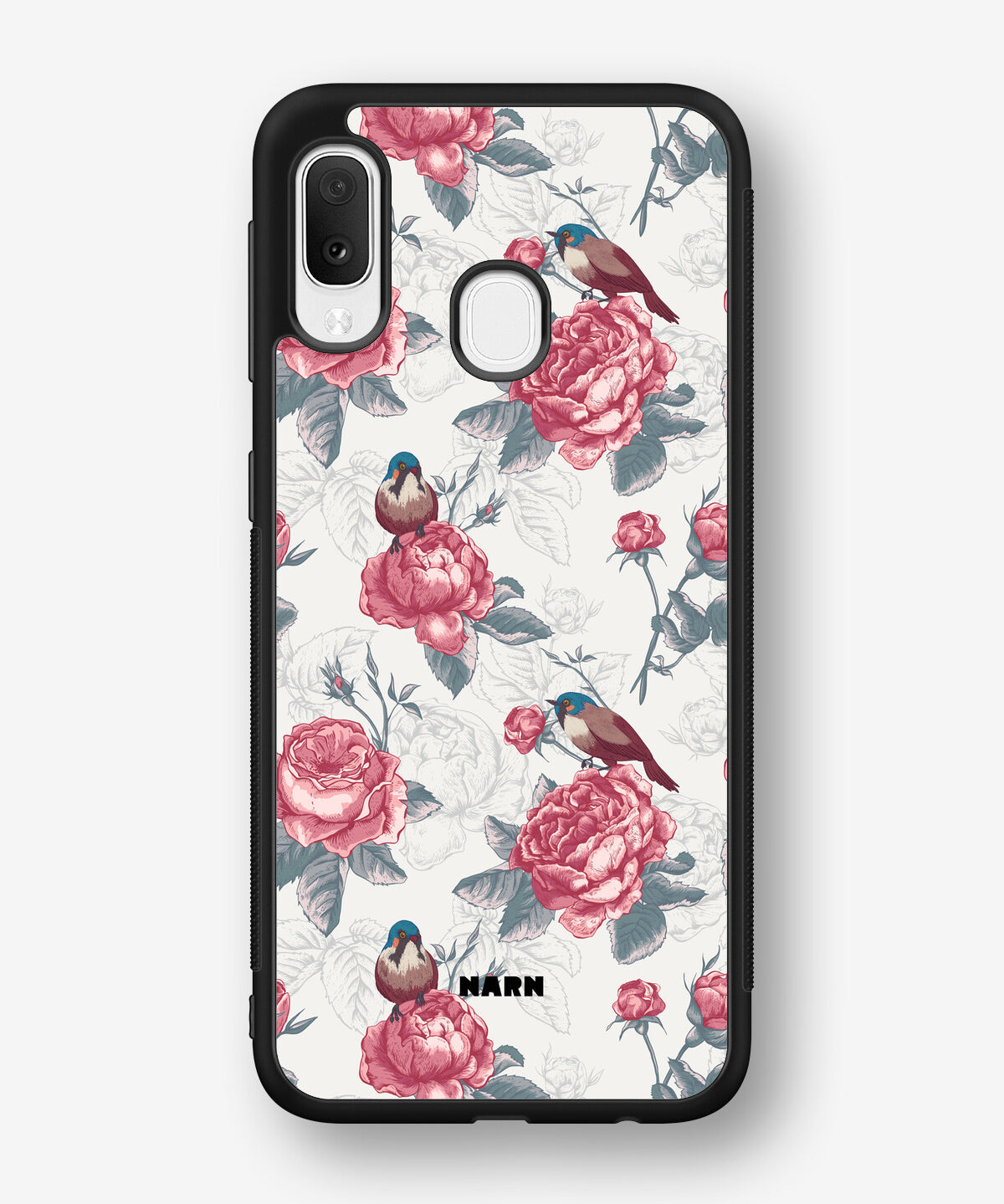 Samsung Galaxy A20e Hard Case – Birds Among Roses - View 1