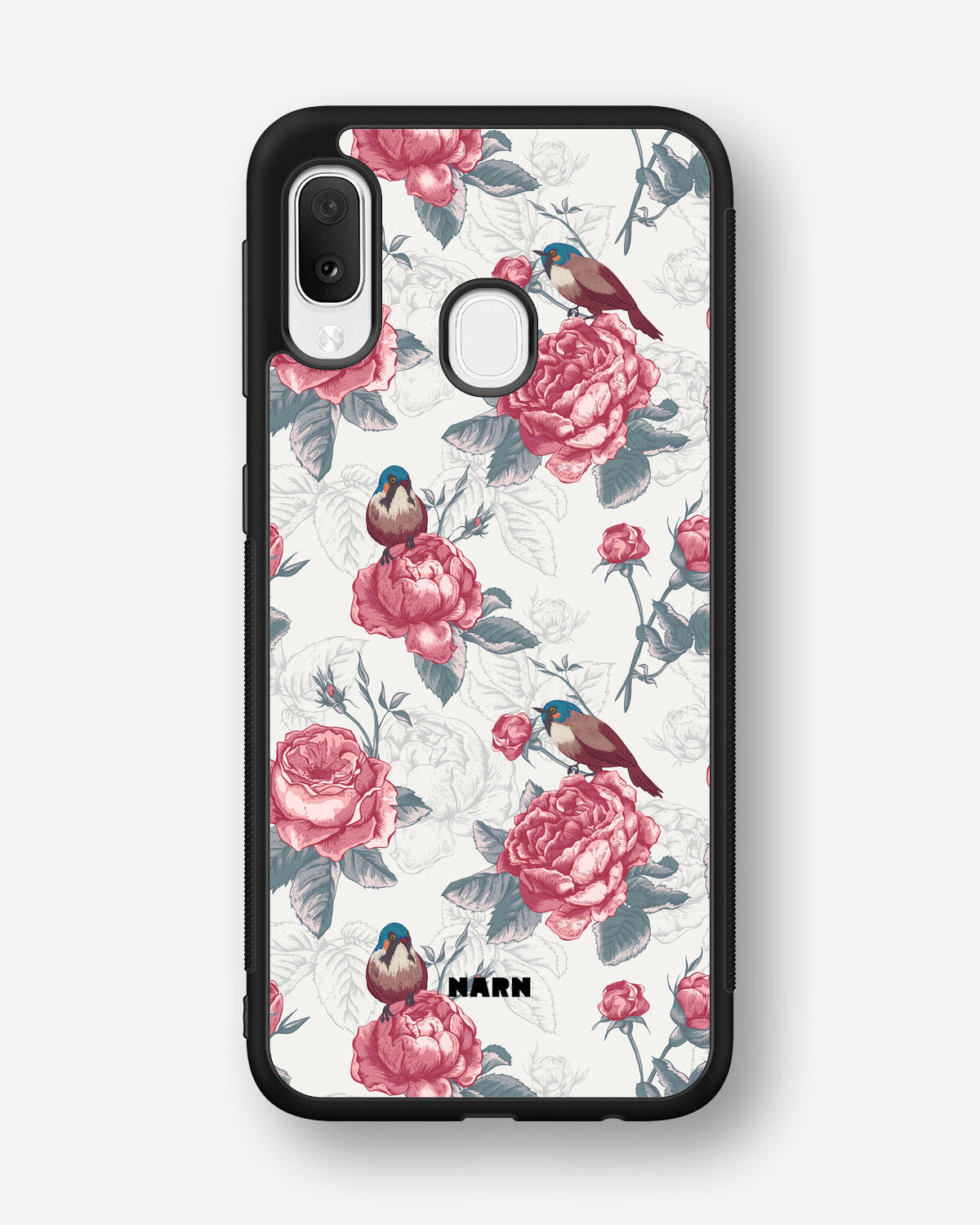 Samsung Galaxy A20e Hard Case – Birds Among Roses - View 1