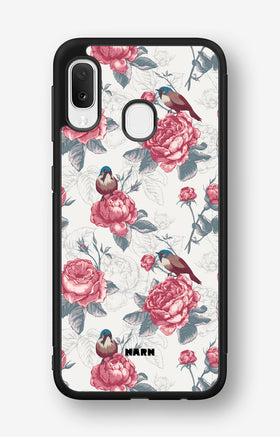 Samsung Galaxy A20e Hard Case – Birds Among Roses - View 1