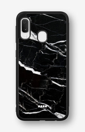 Samsung Galaxy A20e Hard Case – Black Marble - View 1