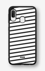 Samsung Galaxy A20e Hard Case – Black Stripes - View 1