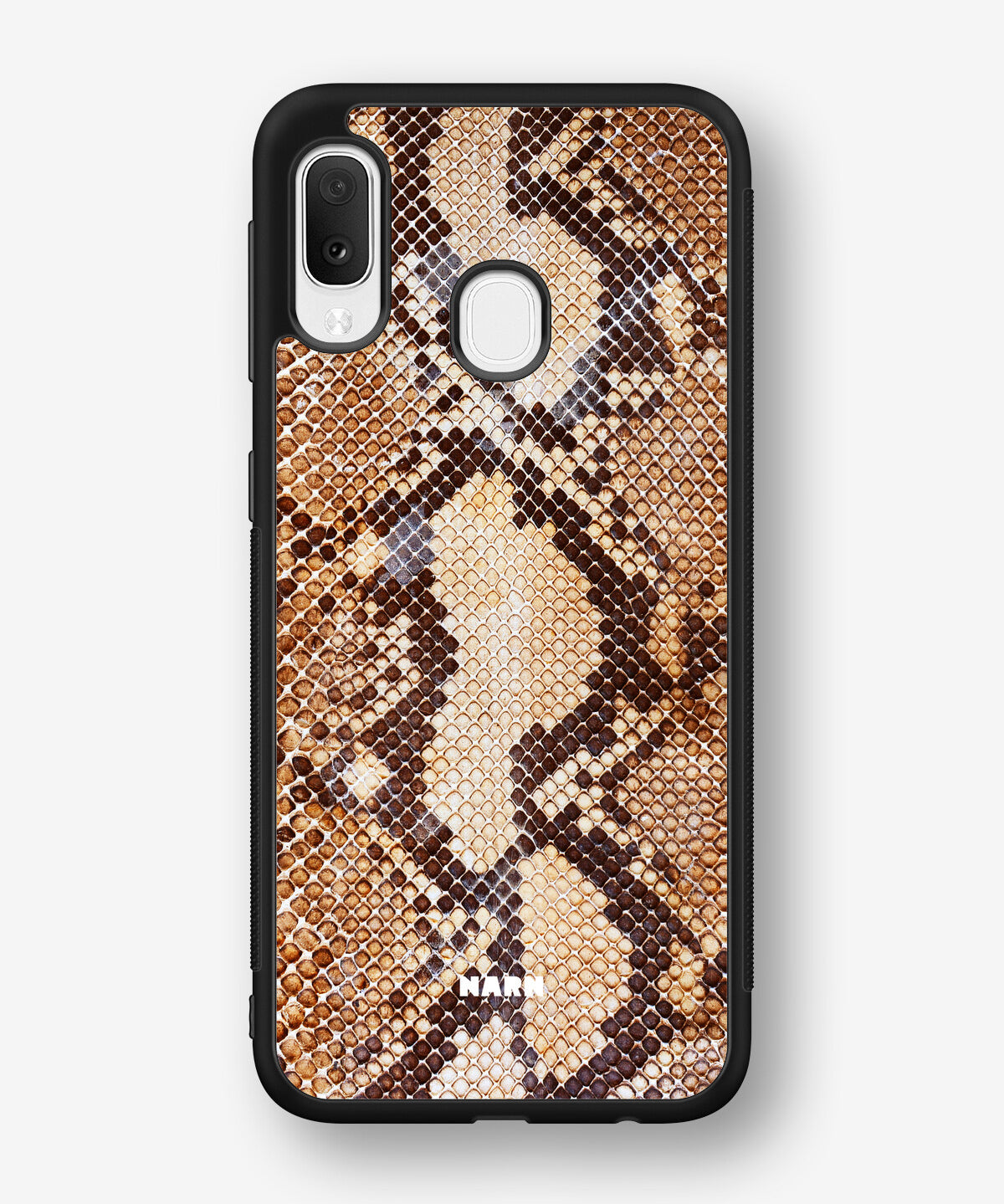 Samsung Galaxy A20e Hard Case – Brown Snakeskin - View 1