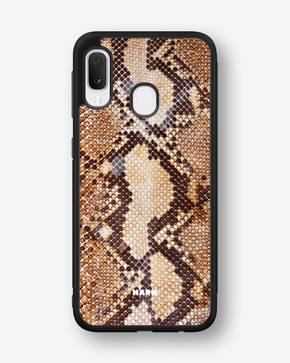 Samsung Galaxy A20e Hard Case – Brown Snakeskin - View 1
