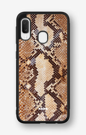 Samsung Galaxy A20e Hard Case – Brown Snakeskin - View 1