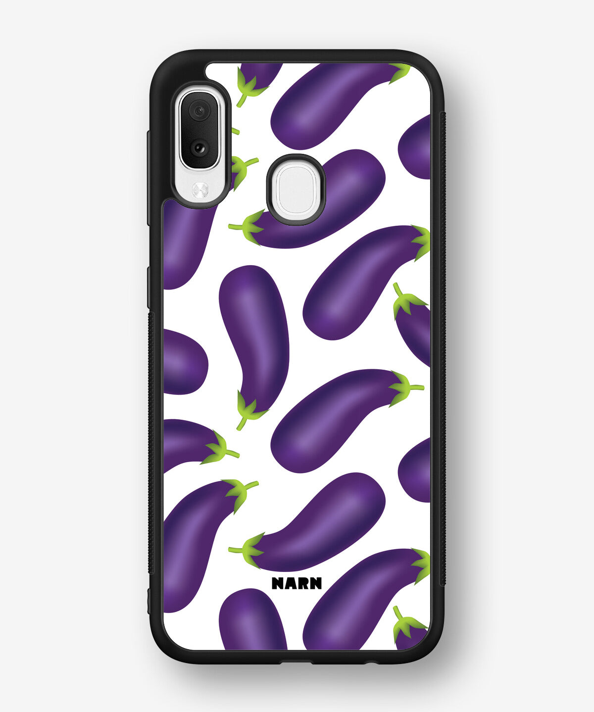 Samsung Galaxy A20e Hard Case – Eggplant Pattern - View 1