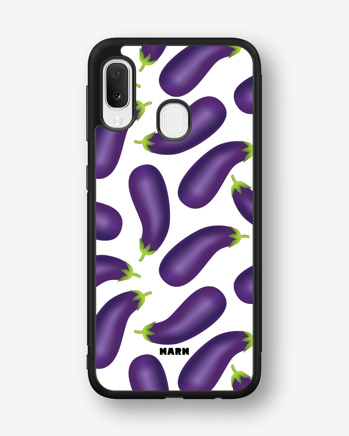 Samsung Galaxy A20e Hard Case – Eggplant Pattern - View 1