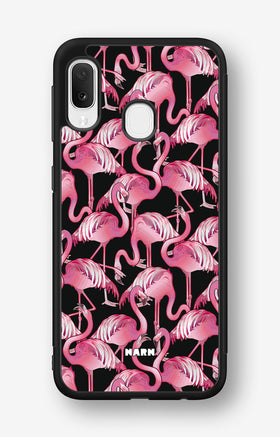 Samsung Galaxy A20e Hard Case – Flamingos - View 1
