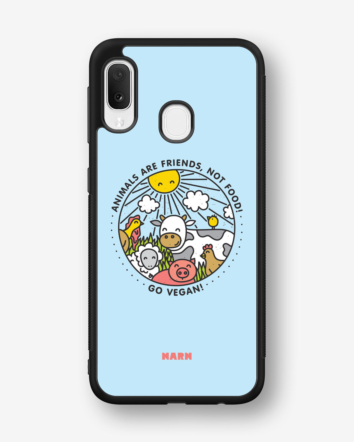 Samsung Galaxy A20e Hard Case – Friends, Not Food - View 1